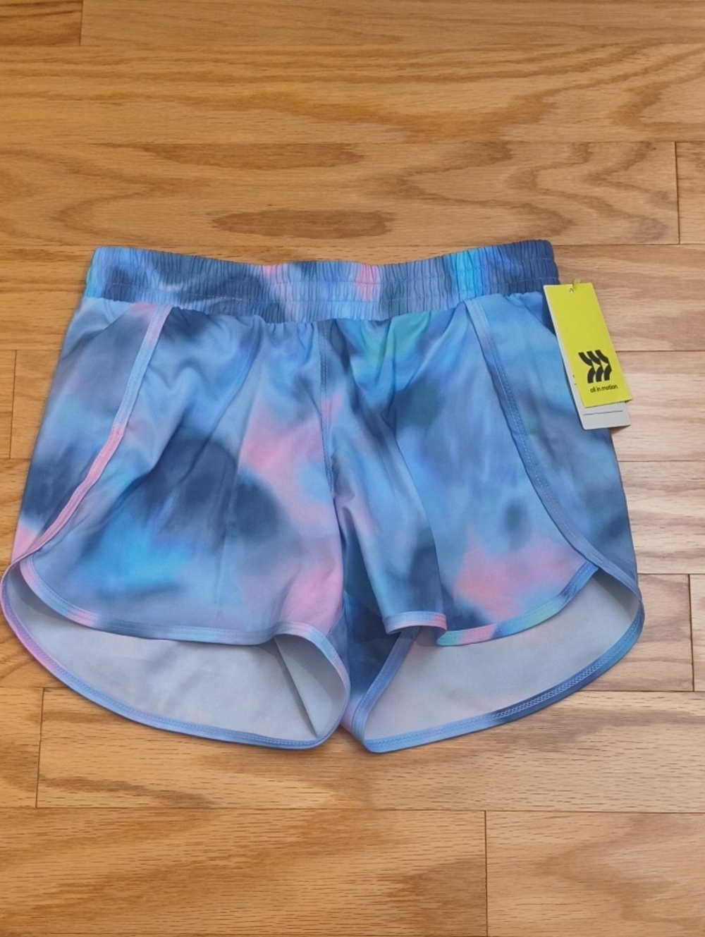 All In Motion Athletic Run Shorts Tie-Dye Size L 10/12 NWT